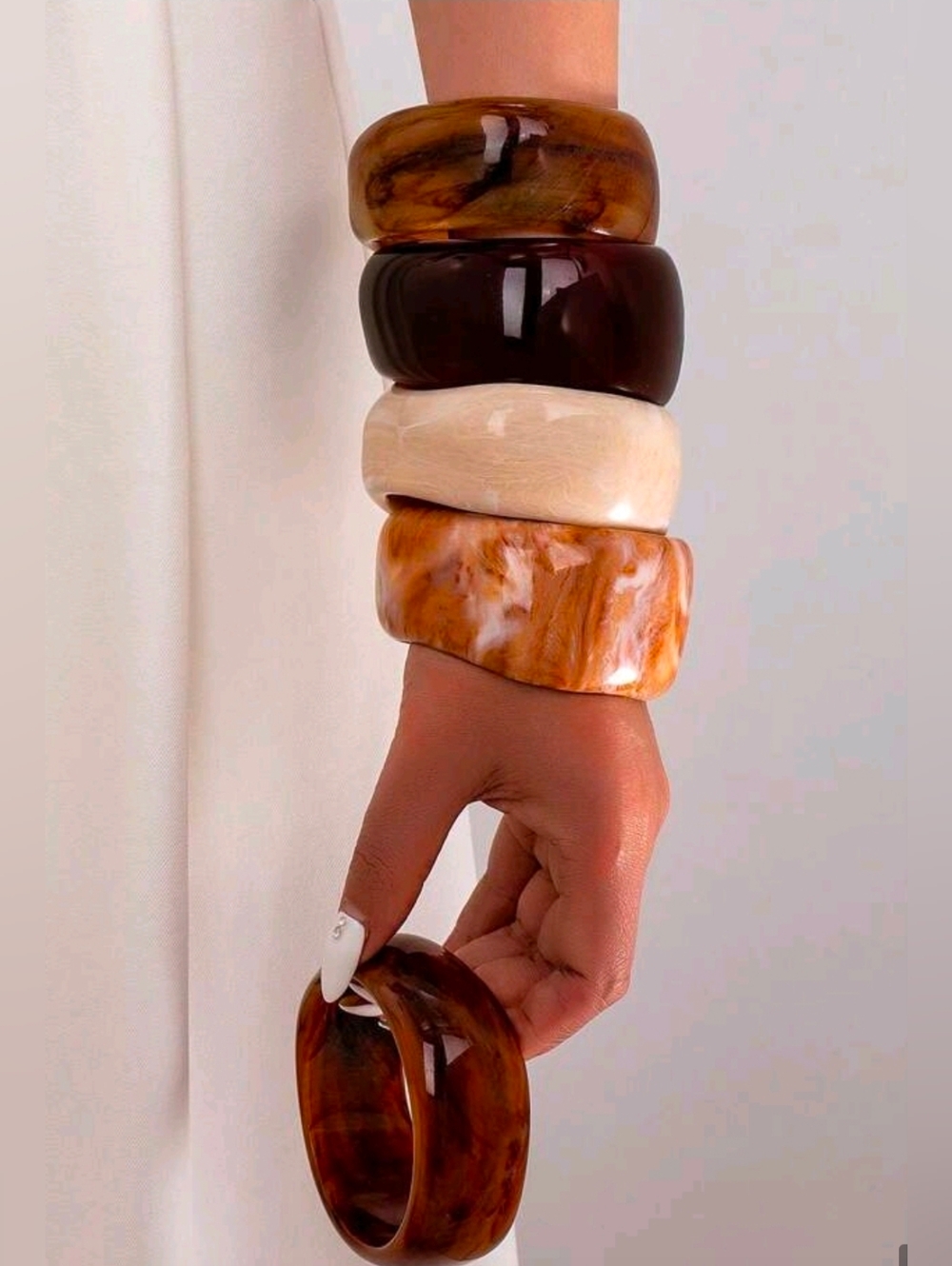 Set Of 5 Chunky Bracelets